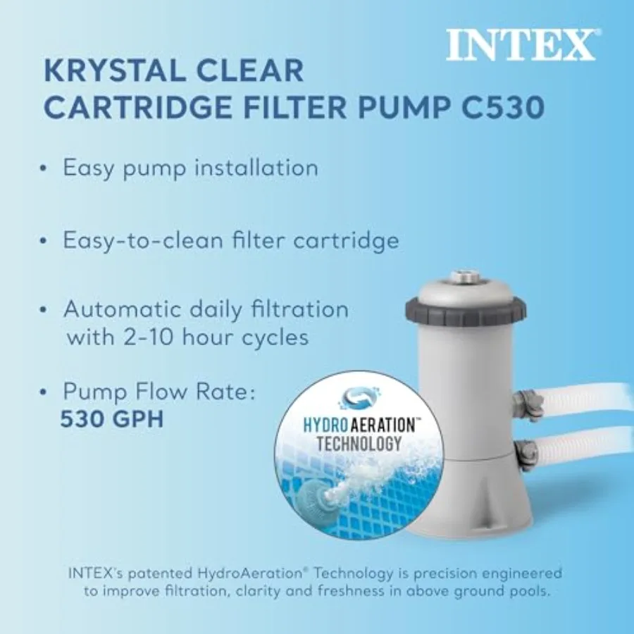 28211EH 12피트 x 30인치 금속 프레임 원형 6인용 야외 지상 수영장 (GFCI 필터 펌프 및 수영장 덮개 포함)