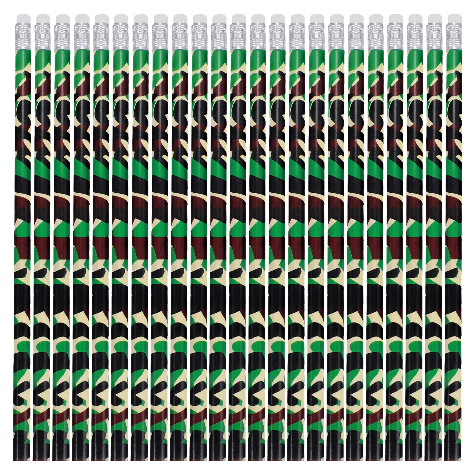 50 Pcs Camouflage Pencil Pencils for School Personalized with Eraser Children Student Wood Kids Office