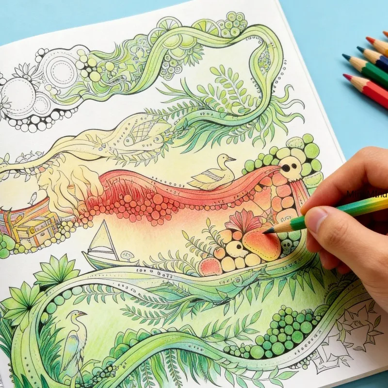 

A Decompression Coloring Book for The Forest Series A Vivid Drawing Book That Helps Relax Through Painting 24 Pages