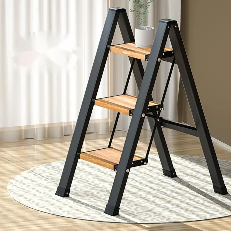 

Aluminum Folding Ladder Chair Indoor Thickened Multi-Functional Stair Portable Step Furniture for Home Utility