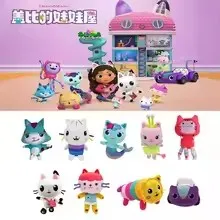 Casa de muñecas Gaby Popular, juguetes de peluche Mercat, relleno de dibujos animados, Animal, gato sonriente, coche, gato abrazando, muñeca Gaby Girl, nacimiento de los niños
