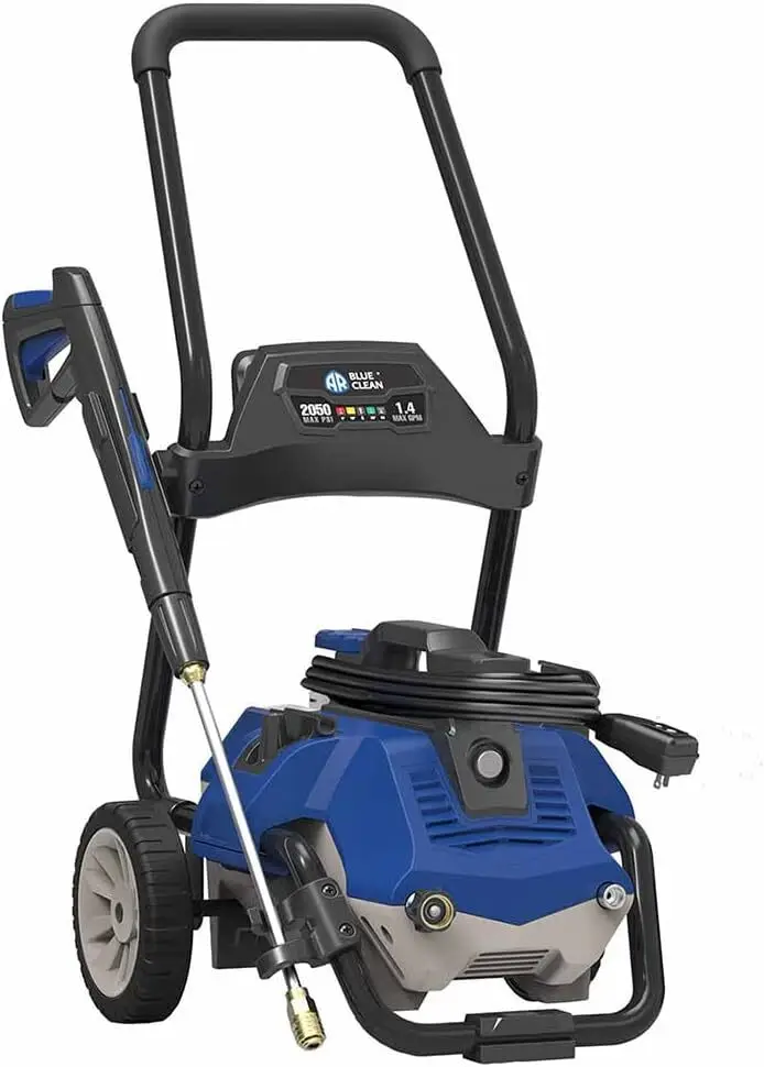 Electric Pressure Washer-2050 PSI, 1.4 GPM, 13 Amps Quick Connect Accessories, 2 in 1 Detachable Cart, On Board Storage