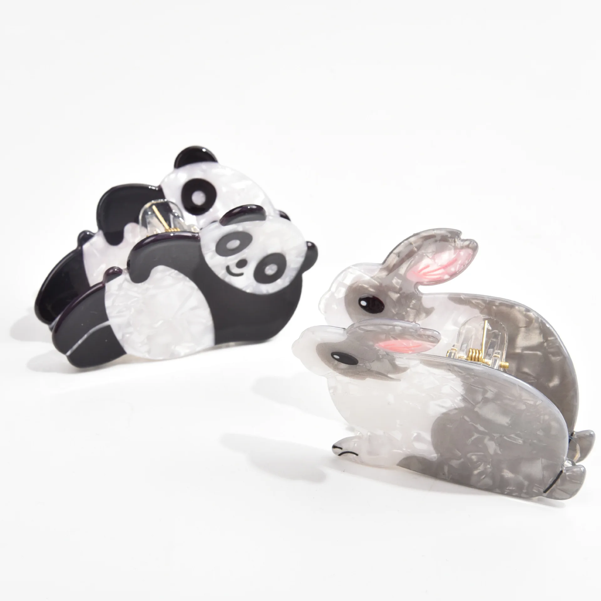 Yhj Een Familie Van Schattige Dieren Haarklauw Koala Konijn Panda Mooie Haarklauw Clip Haaraccessoires Voor Vrouwen Meisje