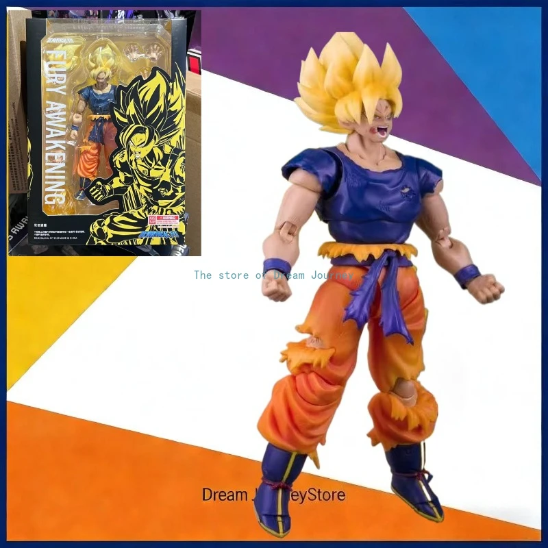 

In Stock Demon Fusion Dragon Ball Z SHF Super Saiyan SSJ Fury Awakening Son Goku Anime Action Figure PVC Model Toy Collection