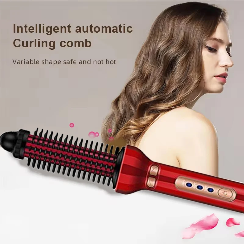 New Arrival Ceramic Ionic Spiral Hair Curler Fast Heating PTC Auto Styler with LCD Temperature Display