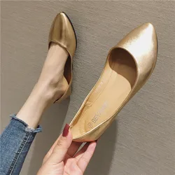 Women Flat Shoes Gommino Driving Shoe Pregnant Women Shoes Gold Silver Black Flats Small Size 33 34 43 Solid Color Leather Flats