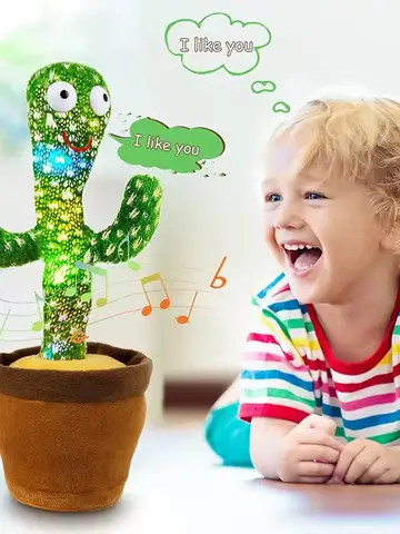 1pc-A Talking Cactus Toy That Can Be Charged Recorded And Repeated Suitable For Spanish English And Arabic Voice Changer
