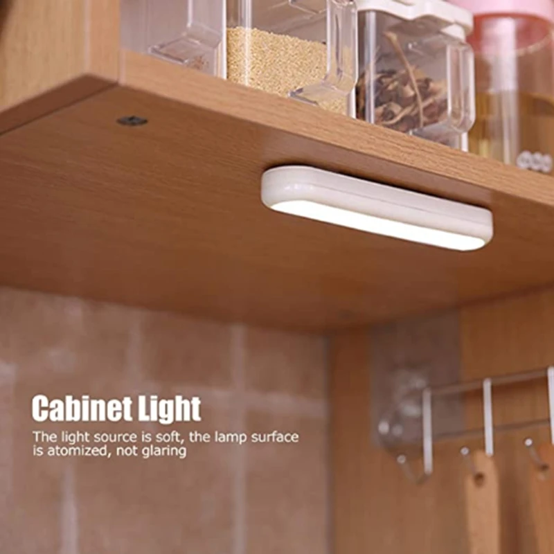 Luzes LED Puck com interruptor dimmer contato, sob a iluminação do armário