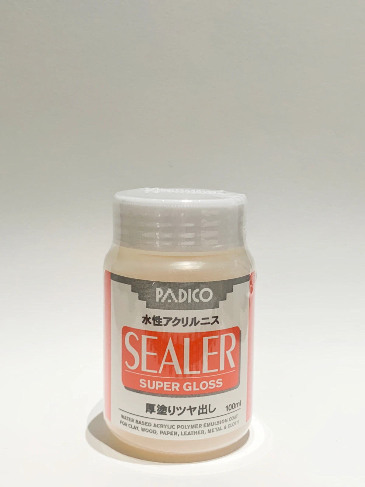 PADICO Sealer Water Based Acrylic Varnish Super Gloss/Matte 100ml For Clay Wood Paper Leather Resin