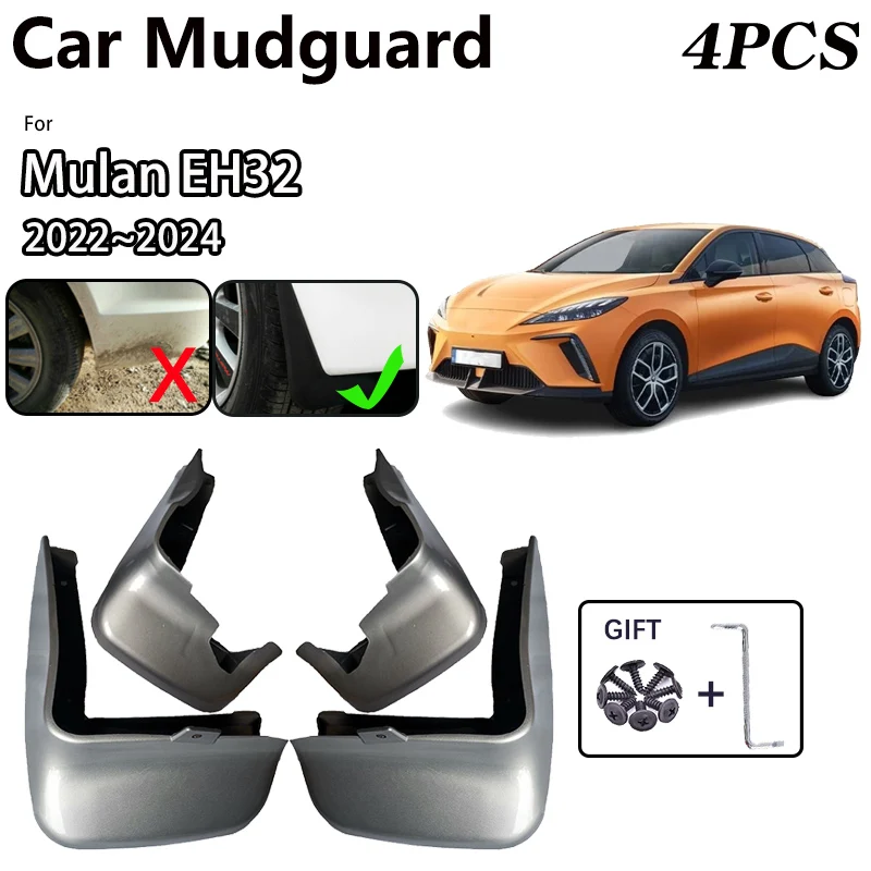 

Car Fender For MG4 EV 2022~2024 MG Mulan 4 Front Wheel MudFlaps Spray Baking Paint Mudguards Mud Guard Splash Flaps Accessories