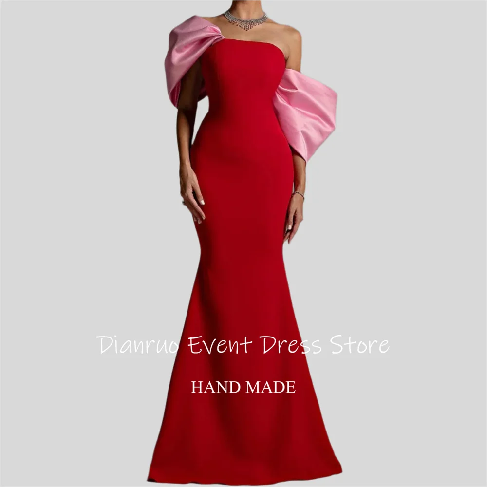 Dianruo – robe de soirée asymétrique, sans bretelles, élégante, épaules dénudées, robes d'invitées arabes, sirène, personnalisée