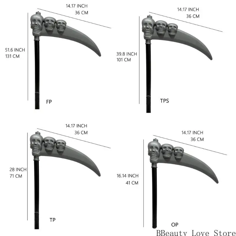 코스프레 잔인 사신 의상 액세서리 가짜 낫 블레이드 잔인 사신 낫 잔인 사신 할로윈을위한 낫 소품