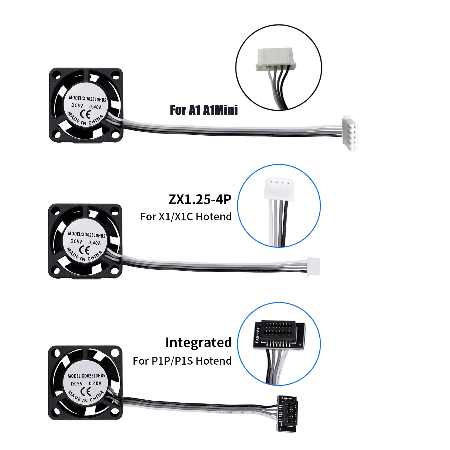 

Обновление высококачественного охлаждающего вентилятора 2510 5 В для высокоскоростных вентиляторов Bambu Lab X1/P1 для 3D-принтера X1 X1C P1S P1P A1 A1mini