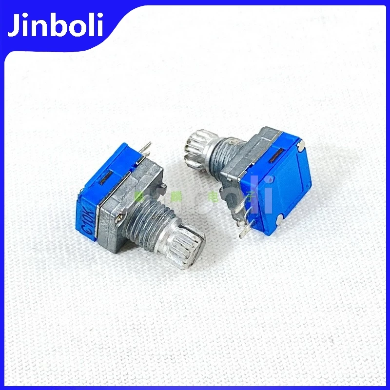 3PCS 09 Type C10K 3-Pin Single Precision Amplifier Audio Tone Volume Adjustment Potentiometer Flower Shaft 10mm