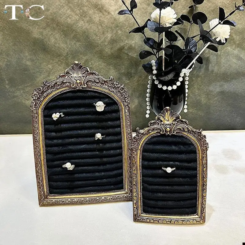 Retro photo frame ring display stand jewelry storage stand stud ring display stand home counter display stand