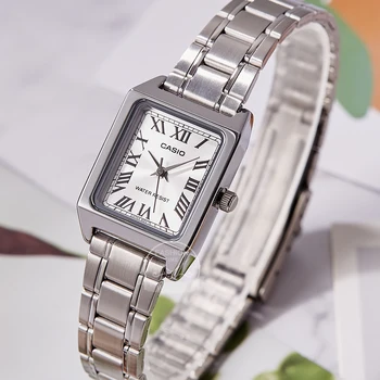 Casio Watch for Women Top Brand Luxury Set 30m Waterproof Quartz Ladies Watch Tonneau Shape Stainless Steel Reloj Mujer LTP-V007 4