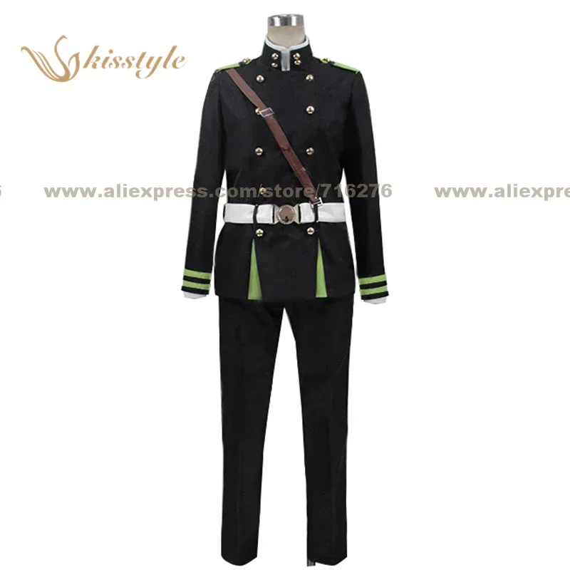 

Anime Seraph of the End Yuichiro Hyakuya Imperial Black Uniform COS Clothing Cosplay Costume,Customized Accepted