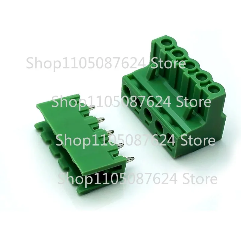 ZZZ 10Set 2EDG 5 Pin 5P Plug-in Screw Terminal Block Connector 5.08mm Pitch