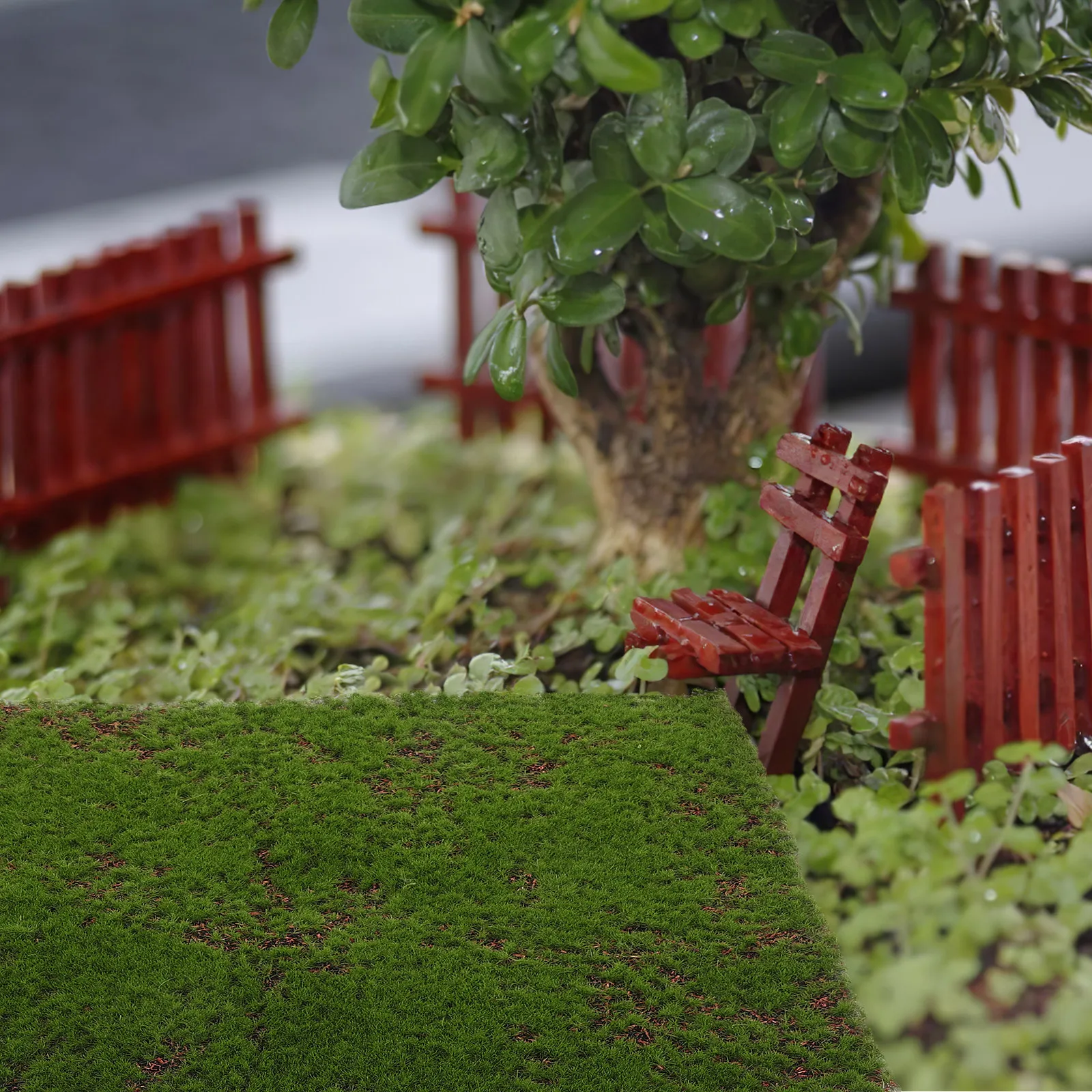 Artificial Grass Turf Tiles for Crafts Lawn Moss Landscape Decorations Indoor Plants - view 2