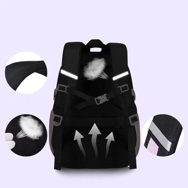 Love Pattern School Bag Backpack Pencil Case lunch bag Three Piece Set Nylon Fabric Waterproof Boy Girl Teenagers Trend Backpack
