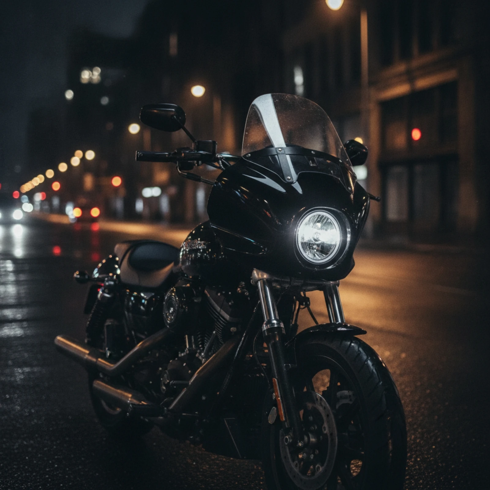 Motorcycle Headlight Fairing with Windshield Safeguarding Windscreen Vehicle Part Long-Lasting for Cruiser Riders