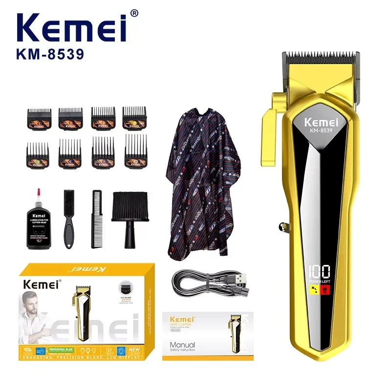 

Kemei Hair Trimmer Adjustable Hair Cutting Machine Professional Trimmers Electric Clippers Cordless Hair Trimmer for Men KM-8539