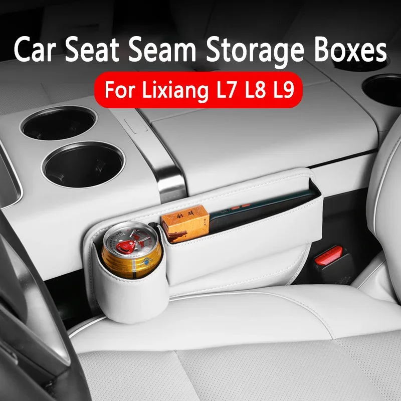 Car Seat Gap Storage Box for Li Lixiang L9 L8 L7 Filler Phone Wallet Cigarette Key Pocket Slit Storag Box Interior Accessories