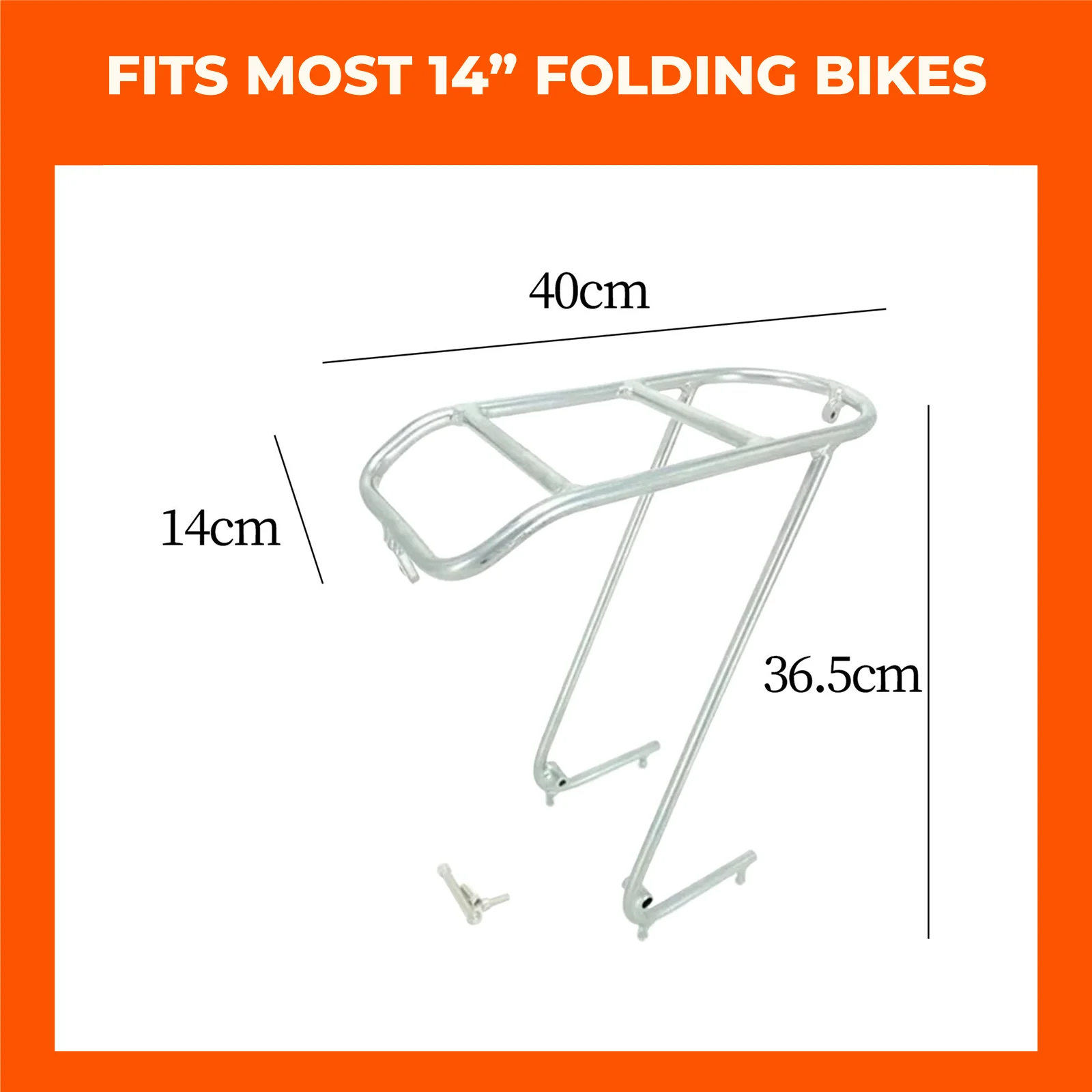 

Aluminum Alloy Front Rack for 20inch Folding Bike Cargo Transport
