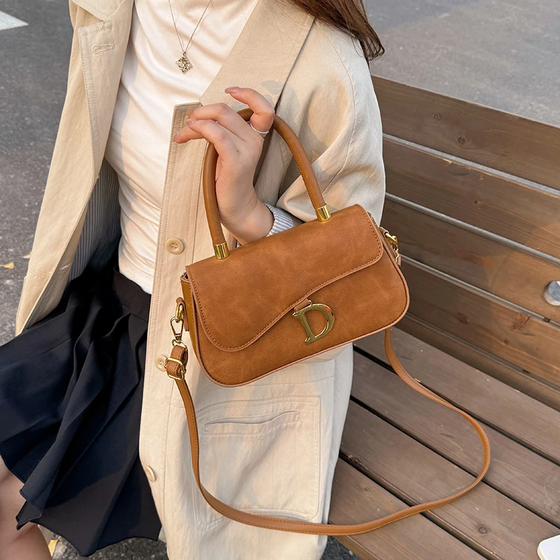 

Classic Elegant Hand Bags For Ladies, Leather Messenger Shoulder Bag With Crossbody Strap Luxury Famous Brand