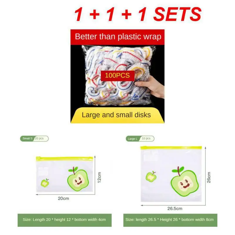 Reusable Storage Bags Zipper Lock Bags Set, Food Grade Transparent Storage Bags,Family Necessary