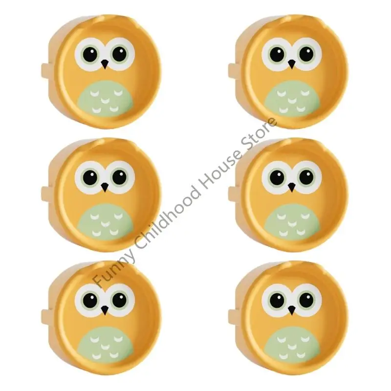 D0LA Set 6pcs Siliconen Elektrische hoes Mooie uilontwerp Kindbestendig oplossing