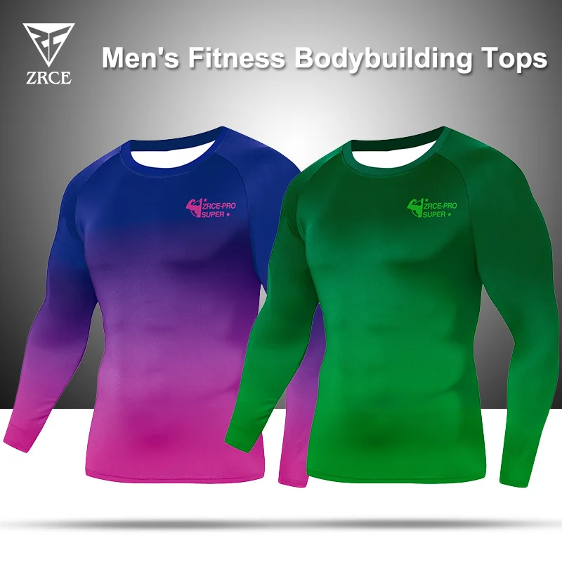 

Men's Compression T-shirt Running Shirt Fitness Training Sportswear Shirts Gym MMA Dry Fit Shirt Man Clothes Rashgard