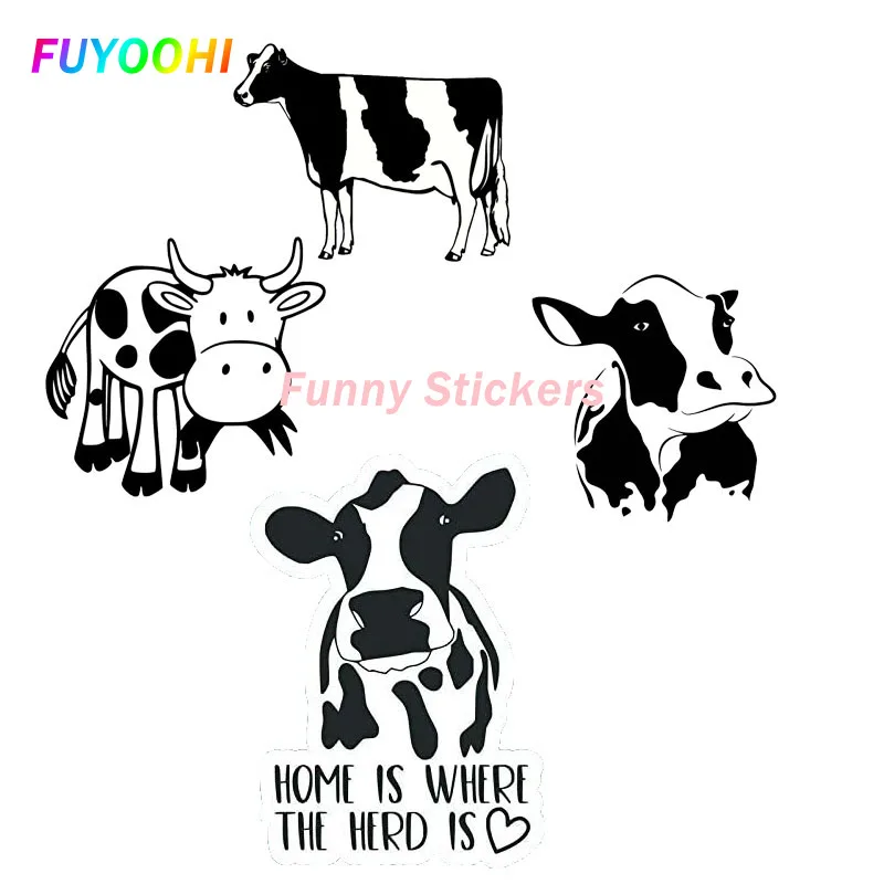 

FUYOOHI Play Stickers Personalized Fashion Decoration, Household Cow Cart, Laptop, Motorcycle Waterproof Cover Scratch Sticker