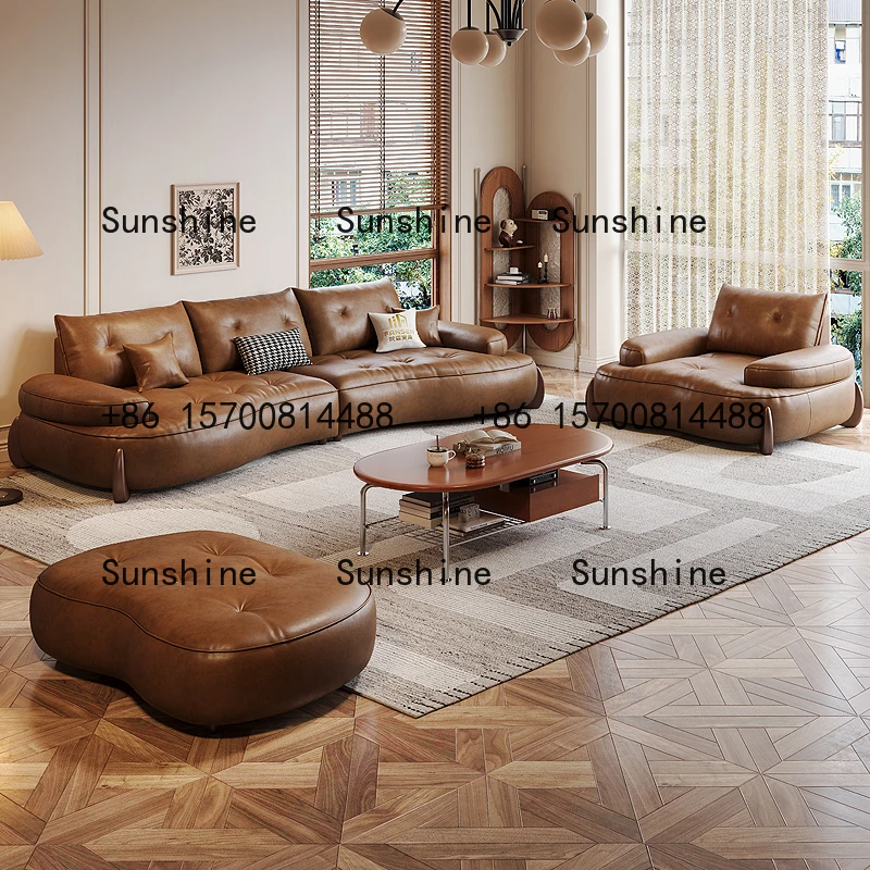 European U Shape Living Room Sofas Glamour Filler L Shape Modern Puffs Sofas Lounge Leather Couch Wohnzimmer Furniture Home