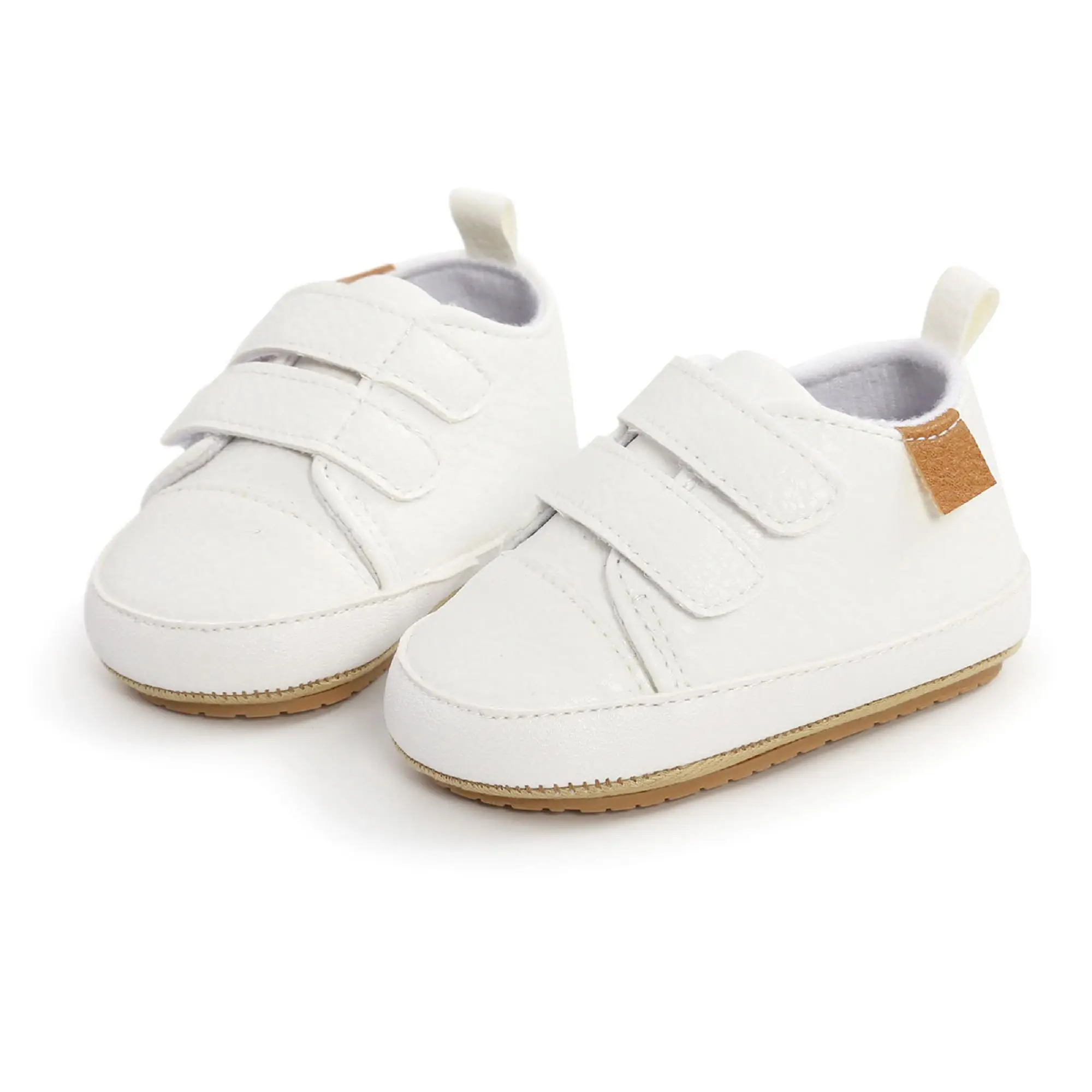 

Baby Leather Shoes Gender-Neutral Socks Toddler Anti-Slip Sneakers with Hook and Loop Fasteners for Spring Summer and Fall