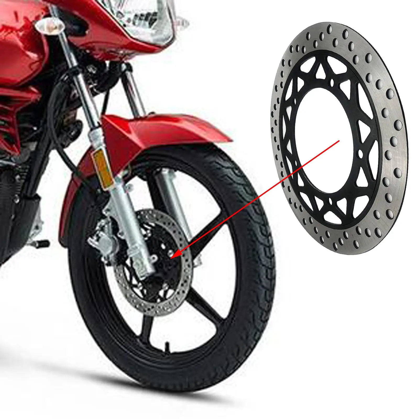 

Motorcycle Front Brake Disc Easy to Use Replacement for Yamaha Ybr 125