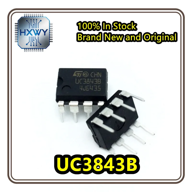 (10/50 Pieces) UC3843BN UC3843B DIP-8 Through-hole Current Mode PWM Modulation Controller, 100% New, Original, In Stock,
