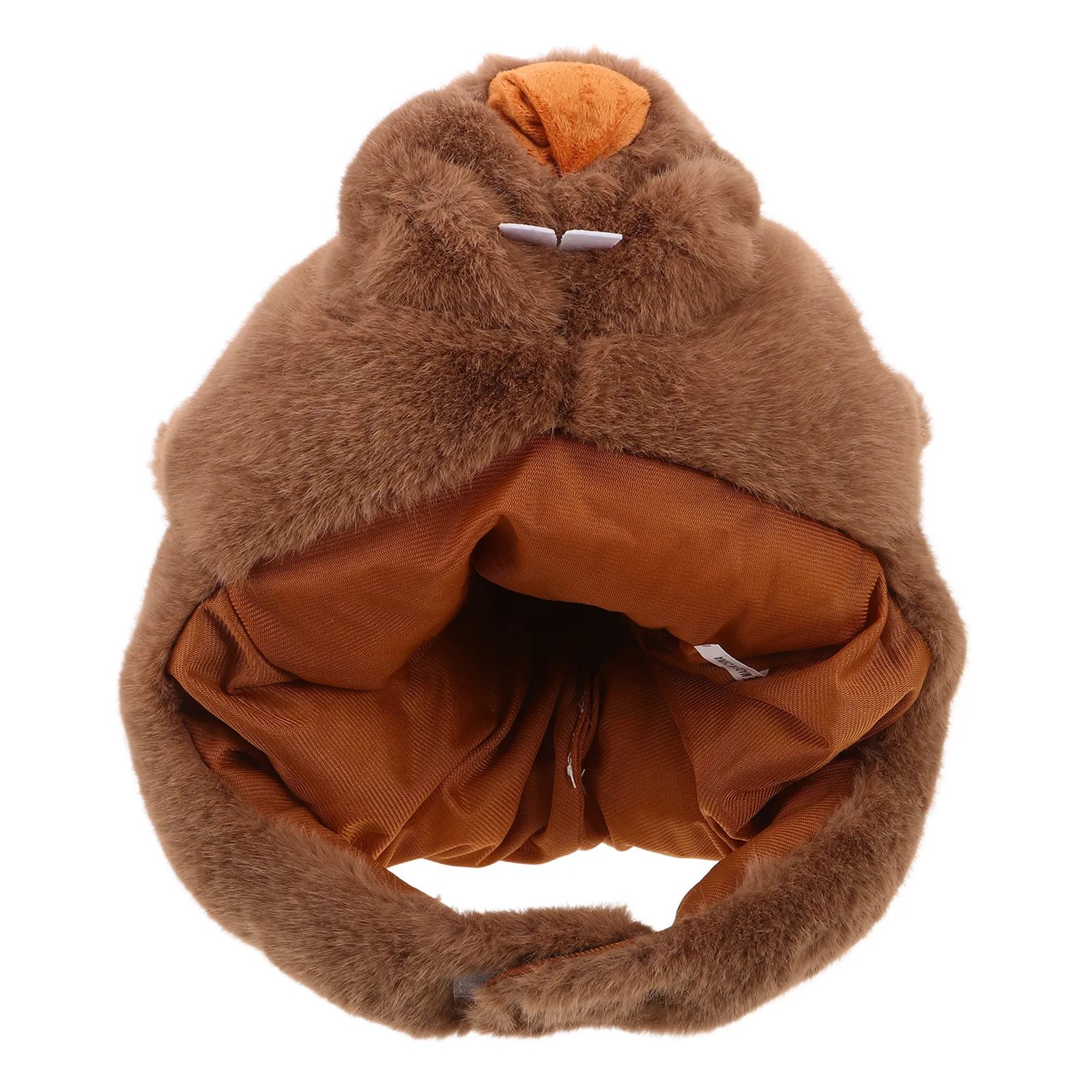 Cartoon Groundhog Hat Stuffed Animal Headwear Breathable Cosplay Costume Hat Party Photo Booth Prop Birthday Wedding Carnival
