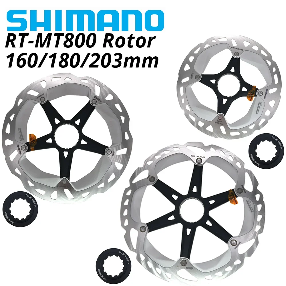 SHIMANO-Rotor de freno de disco DEORE XT MT800 XTR MT900, bloqueo central, tecnología de RT-MT800, RT-MT900, 160MM, 180MM, 203MM