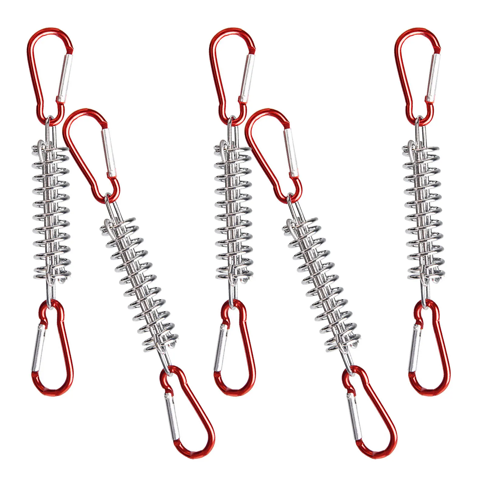 1 مجموعة الصلب خيمة خطاف بنابض مشبك مرونة عالية الرياح حبل الموتر للتخييم الأرض مرساة مكافحة تشوه عقد قوي