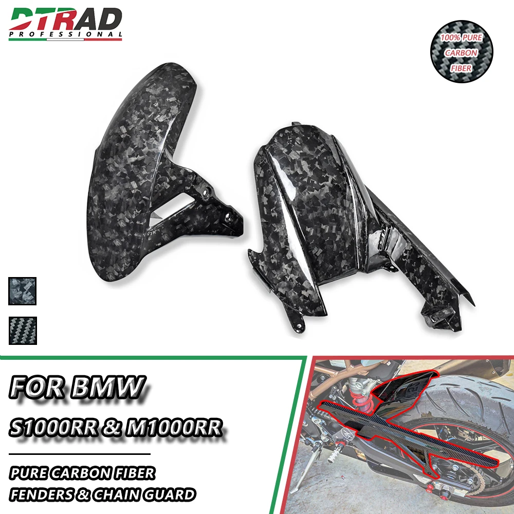 

Motorcycle Accessories Front And Rear Fender Chain Guard For BMW S1000RR S1000R M1000RR M1000R Carbon Fiber Hugger Mudguard