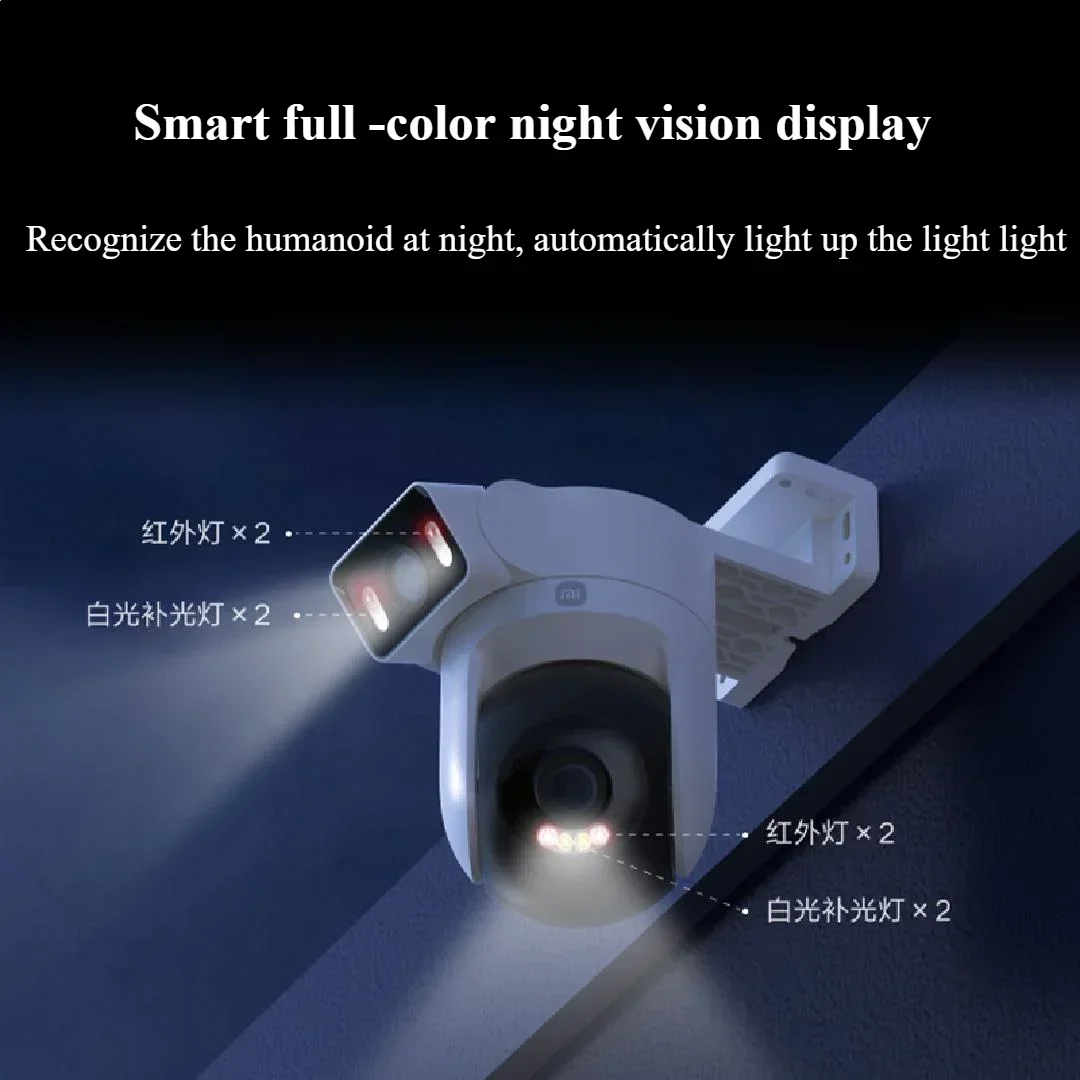 Original Xiaomi Outdoor CW500 Dual Camera Version IP66 Security Protection CCTV AI Detection Full-Color Night Vision Smart Home