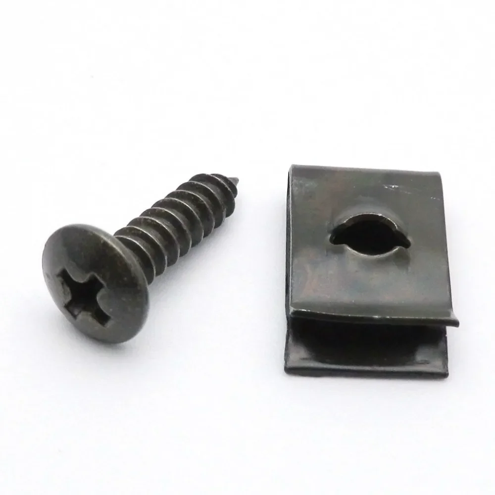 Motorcycle Car Scooter ATV Moped Ebike Plastic Cover Metal Retainer Self-tapping Screw and Clips M4 M5 4.2mm 4.8mm