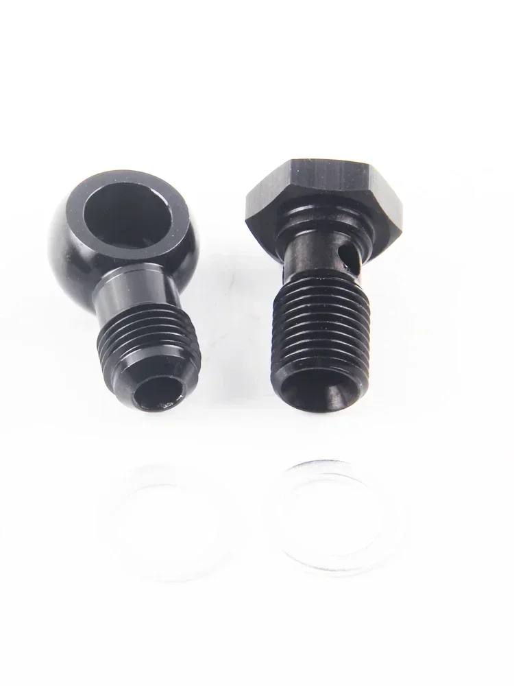 Bolzen Hydraulische Kupplungsschraube M12 x 1,5 M14 x 1,5 mit Aluminium-Banjo-Fitting Auslass-Banjo-Stecker an6 Fitting-Adapter 12 mm 14 mm