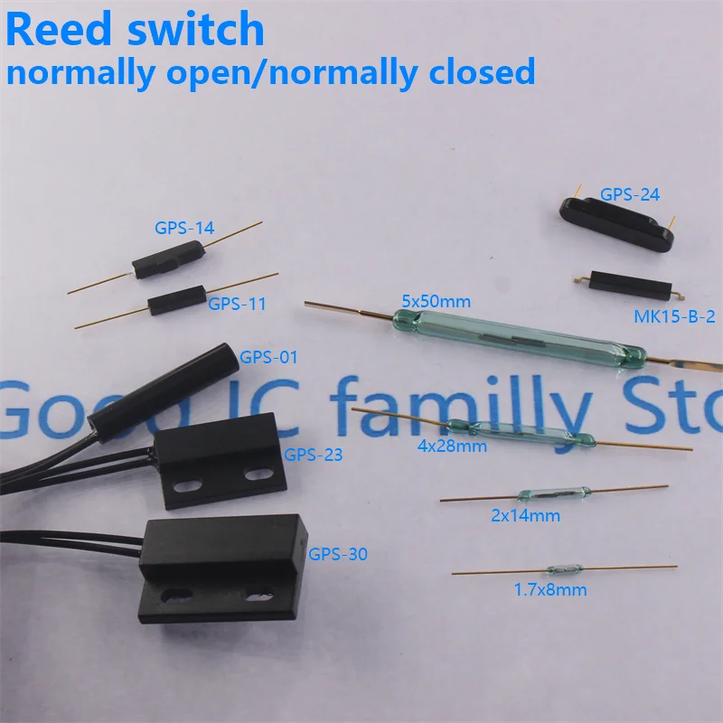 Reed Switch Plastic Type MKA14103 MKA10110 GPS-23 GPS-14B GPS-14A 2*14MM Anti-Vibration Damage Magnetic Switch Normally Closed