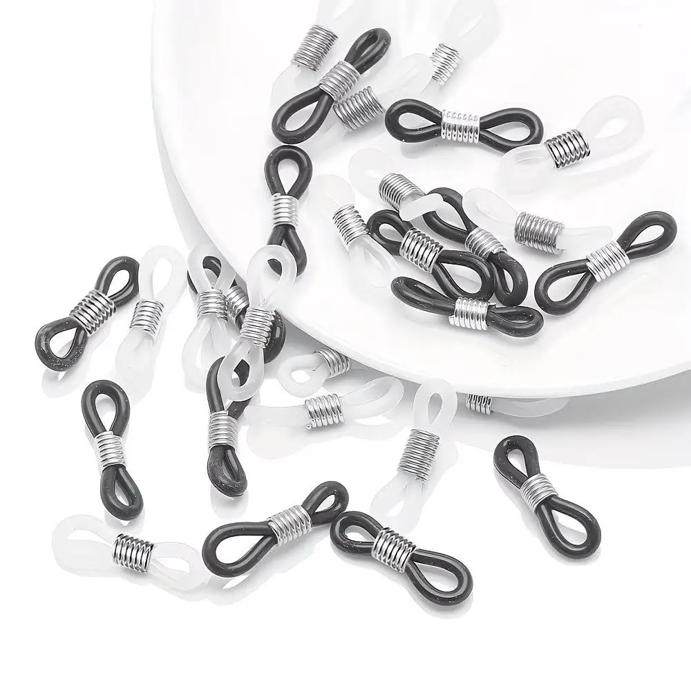 20pcs Anti-Slip Silicone Buckles – Accessories for Eyeglass Chains, Mask Ropes, Versatile Clips