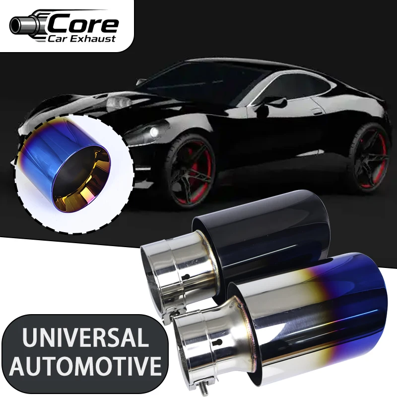 

Car Exhaust Pipe Modification Thick Stainless Tail Throat Muffler Tip Nozzle for Automotive Lossless Clamp Fixed Installation