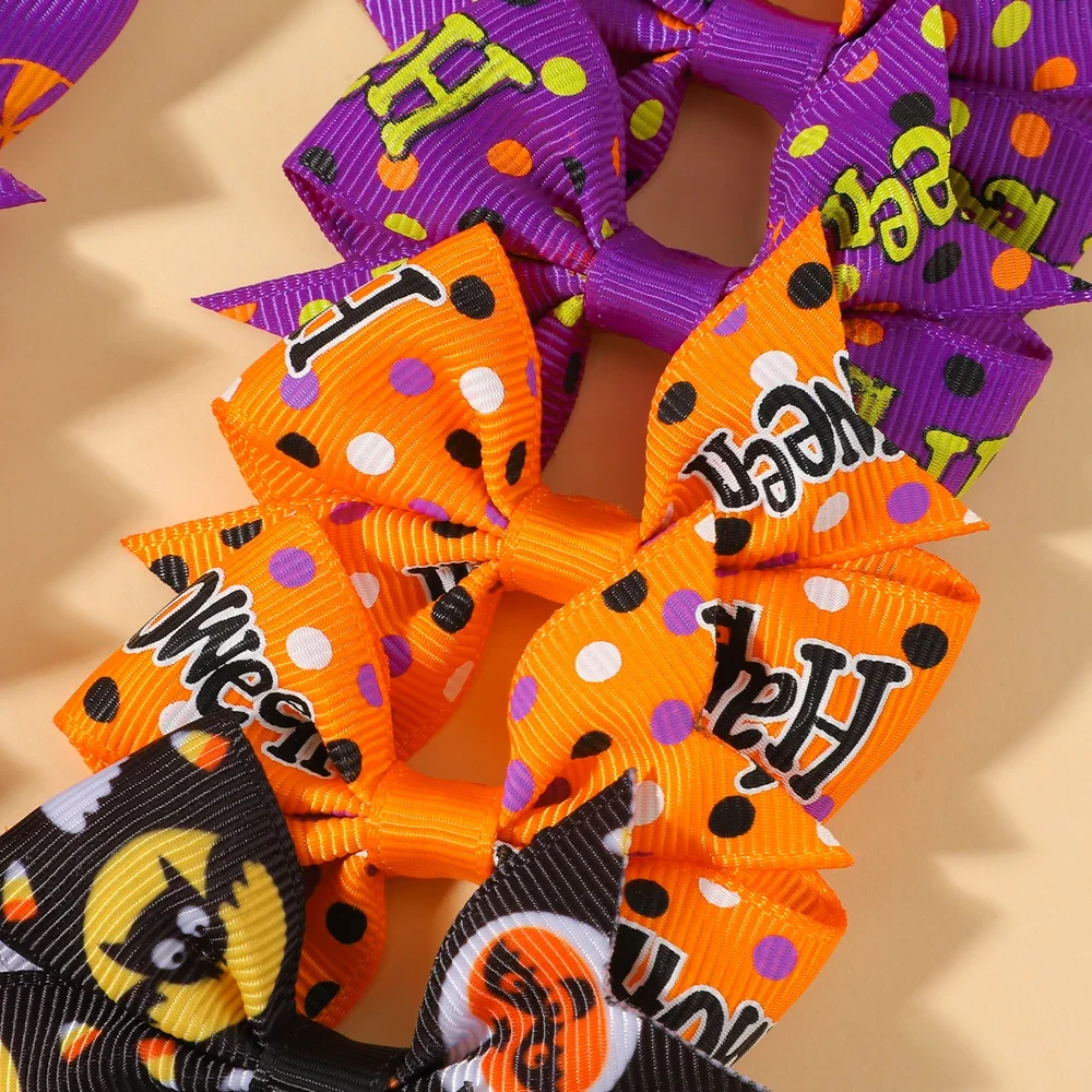 10 Teile/satz Baby Mädchen Halloween Haar Clips Kürbis Fledermaus Ornamente Haarnadel Party Dekoration Kinder Haar Zubehör – Detail 11