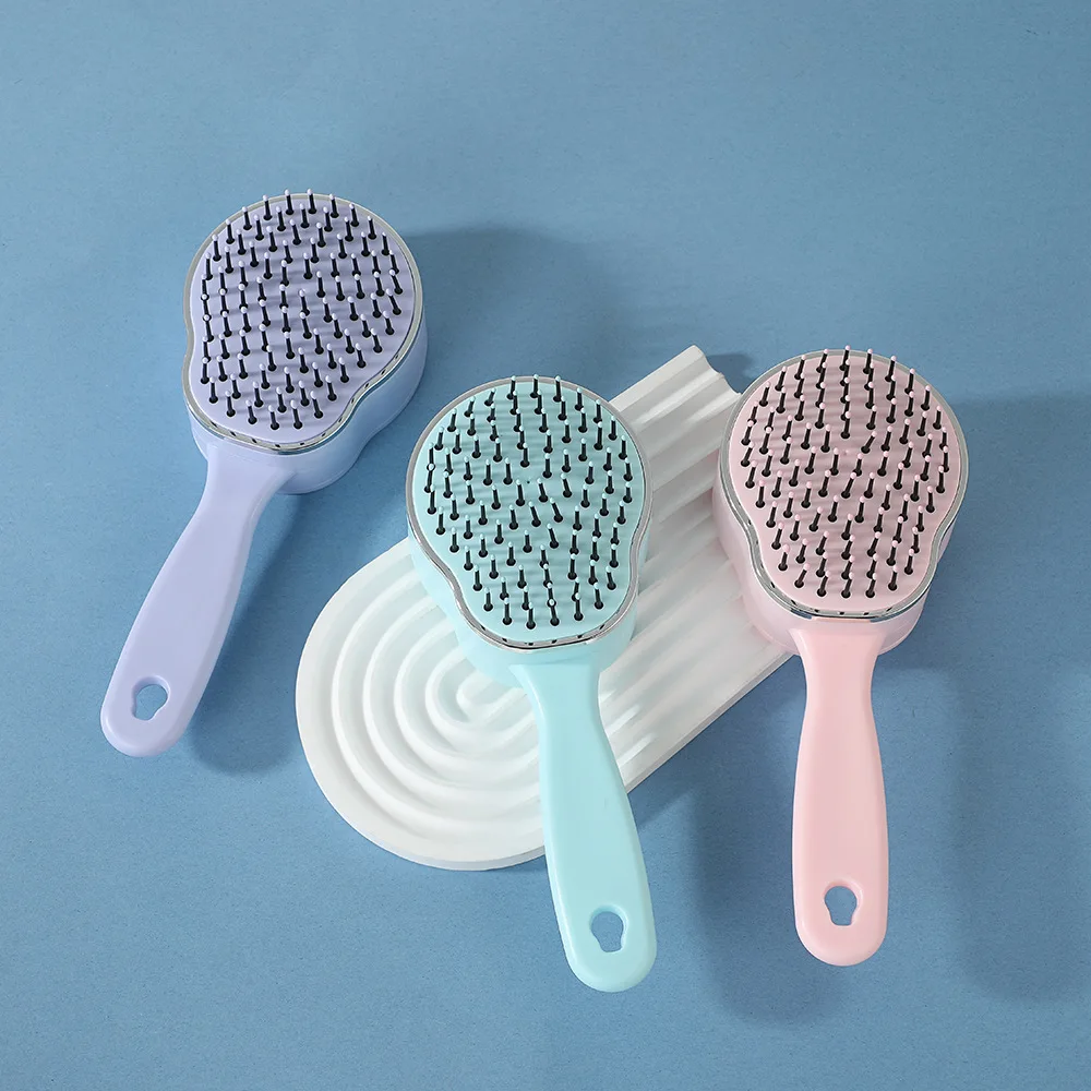 Self Cleaning Hair Comb Soft ABS Air Cushion Head Massage Hair Brush for Women Girls Retractable Hairdressing Comb Styling Tools