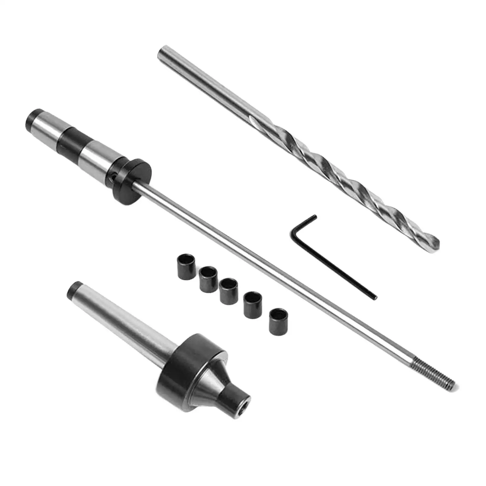 Woodworking Tool Metal with Bushings Wood Turning Mandrel Wood Turning Lathe Parts Wood Lathe Pen Mandrel MT2 Equipment Portable